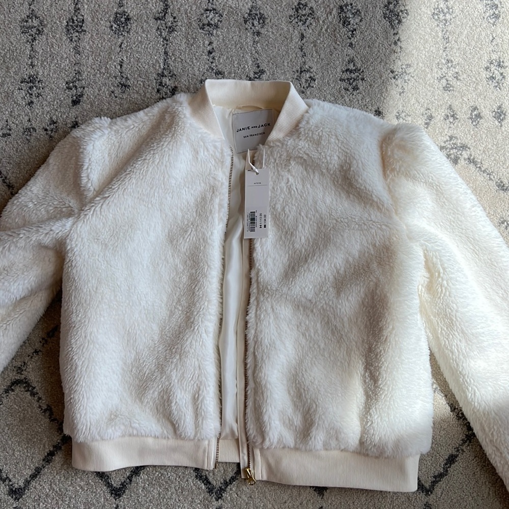 NWT Janie and Jack Faux Fur Coat Sz 14-16!